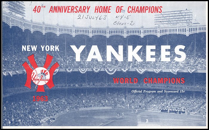 Yankees World Champi0nship 1963